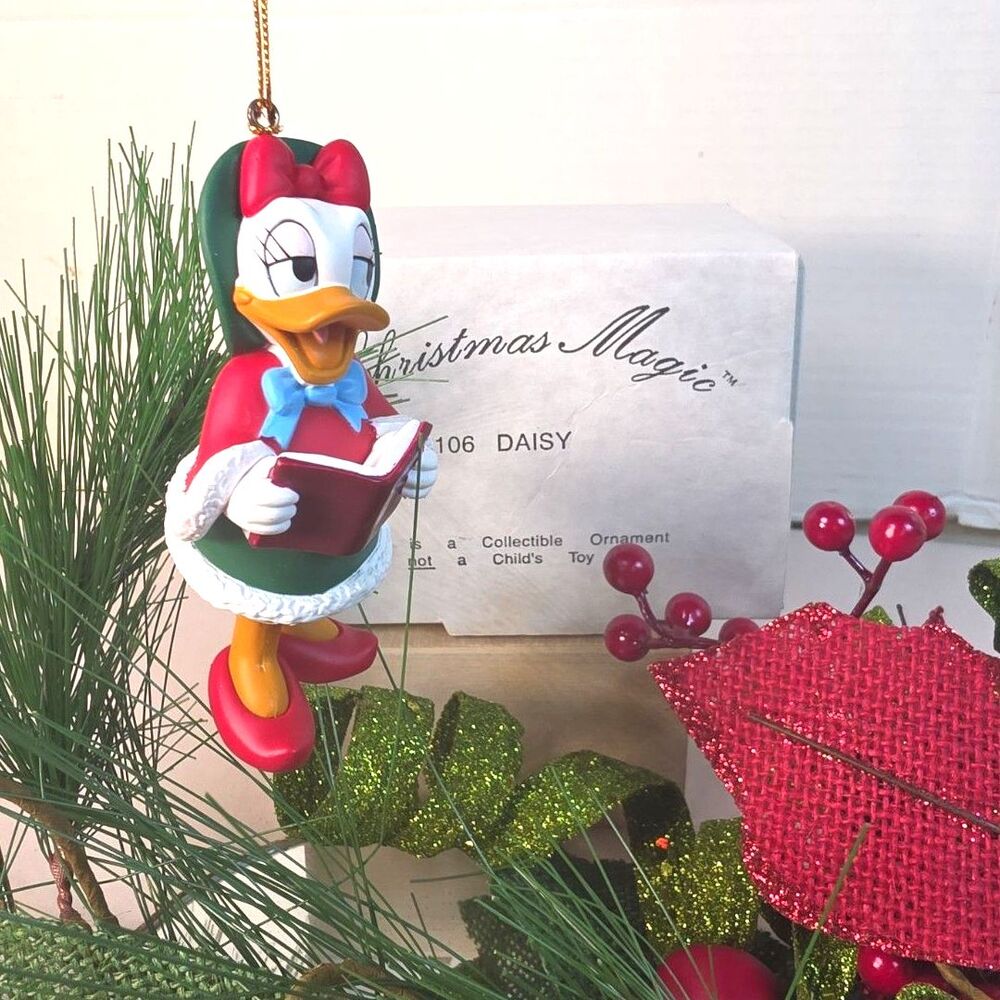 EUC Disney Grolier Daisy Duck Christmas Ornament W/ Original Box